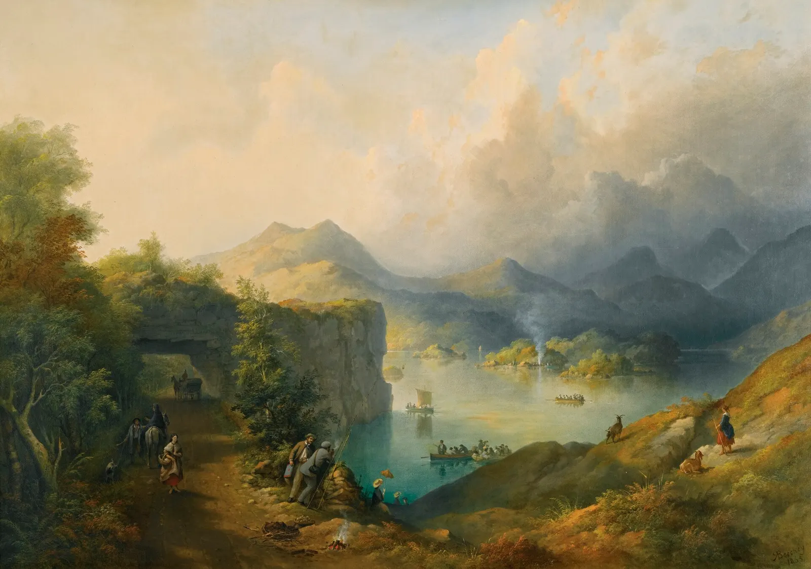 Richard Brydges Beechey's 1865 painting of the Upper Lake at Killarney, County Kerry