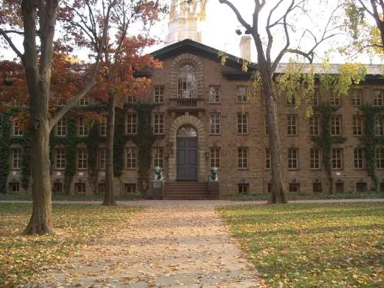 Nassau Hall on the Princeton University campus in Princeton, New Jersey, the university that houses the Milberg collection