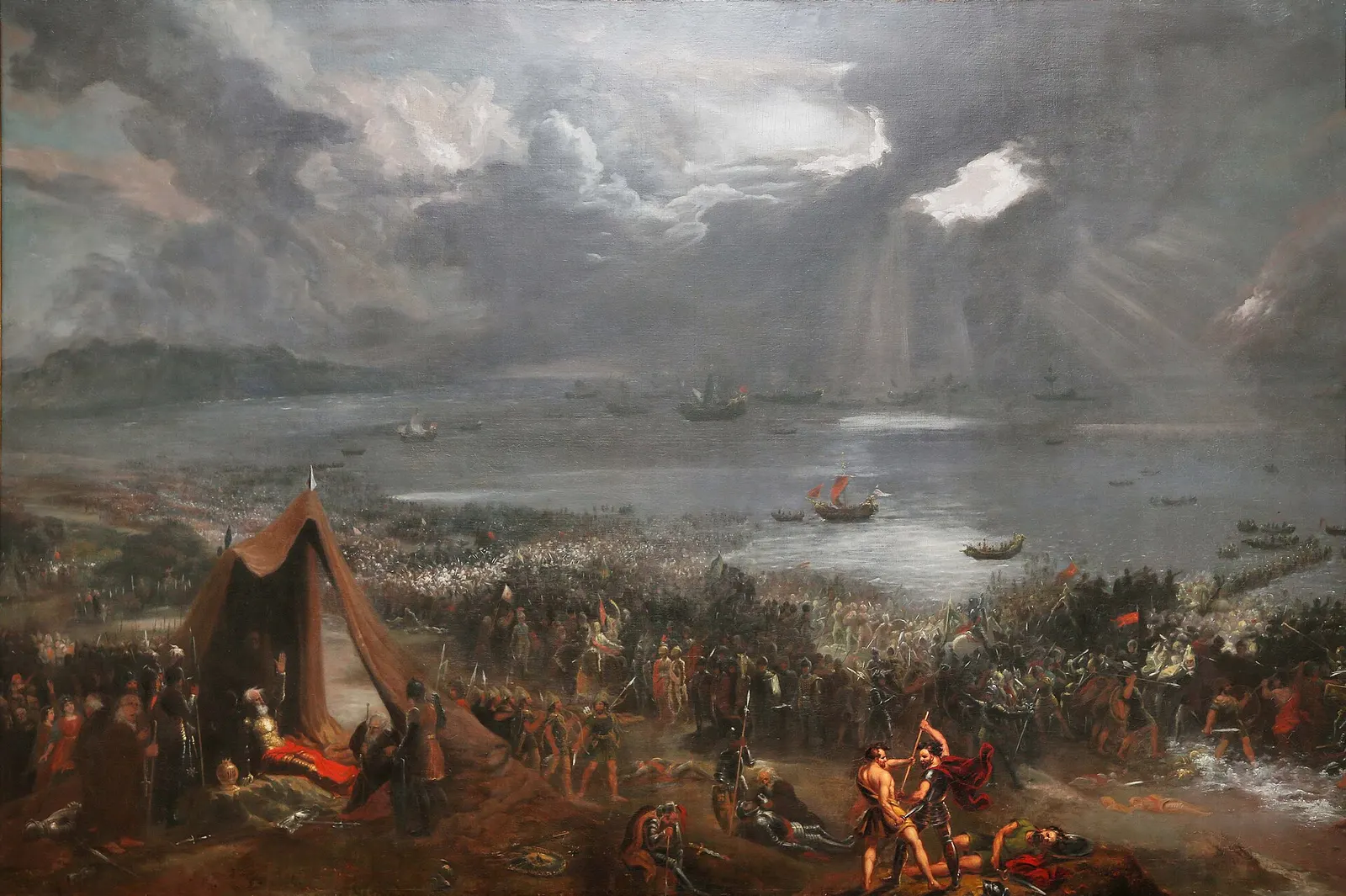Hugh Frazer's 1826 oil painting of the Battle of Clontarf, where Brian Boru was killed in 1014